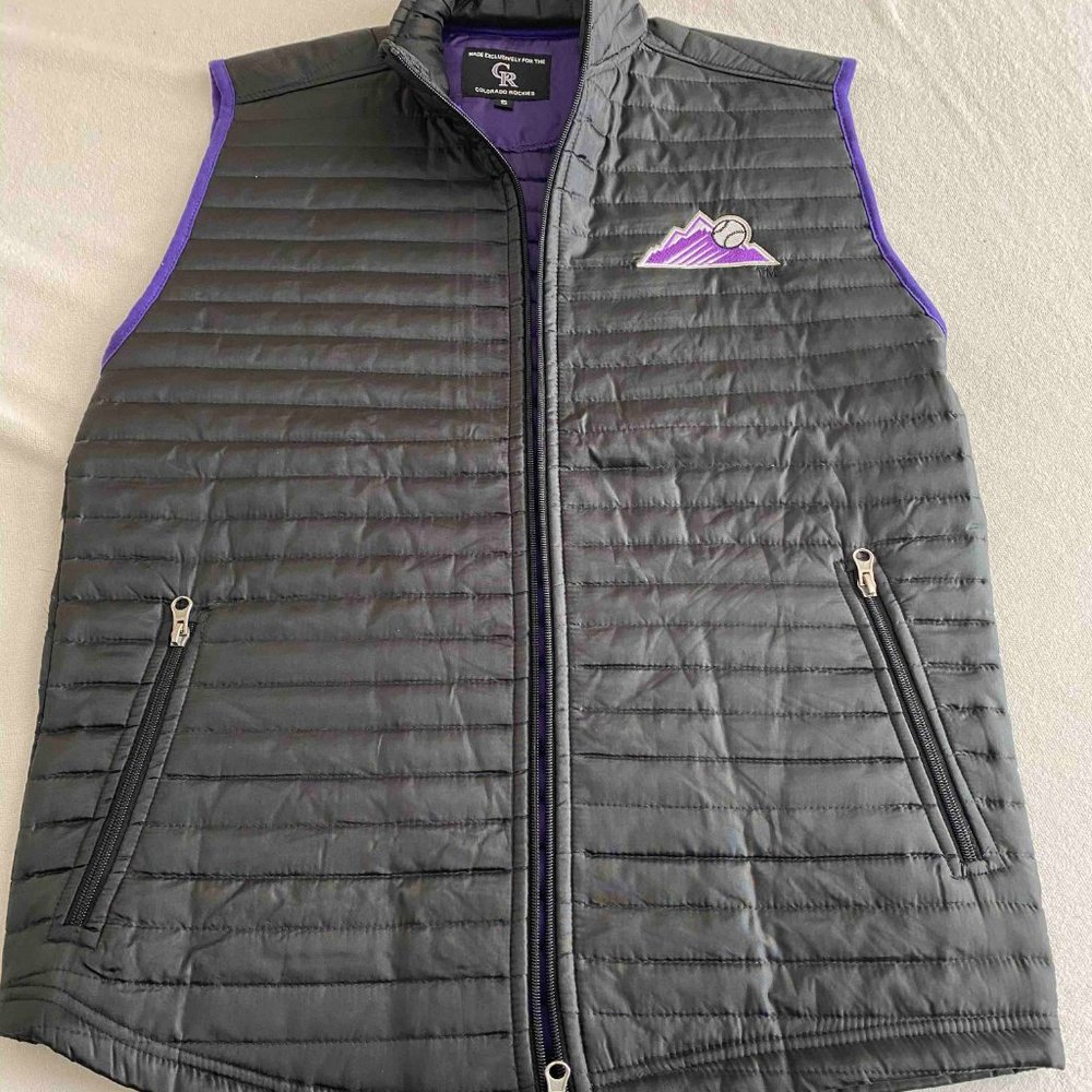Colorado Rockies Baseball Quilted Puffer Zip Vest